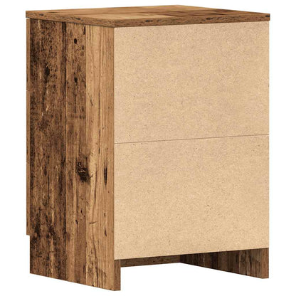 Mesas cabeceira 2pcs 38x35x55cm derivados madeira madeira velha