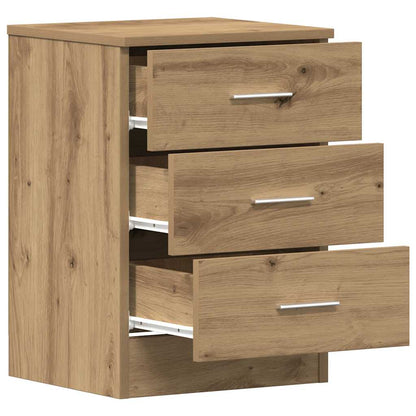 Mesa cabeceira 38x35x55 cm derivados madeira carvalho artisiano