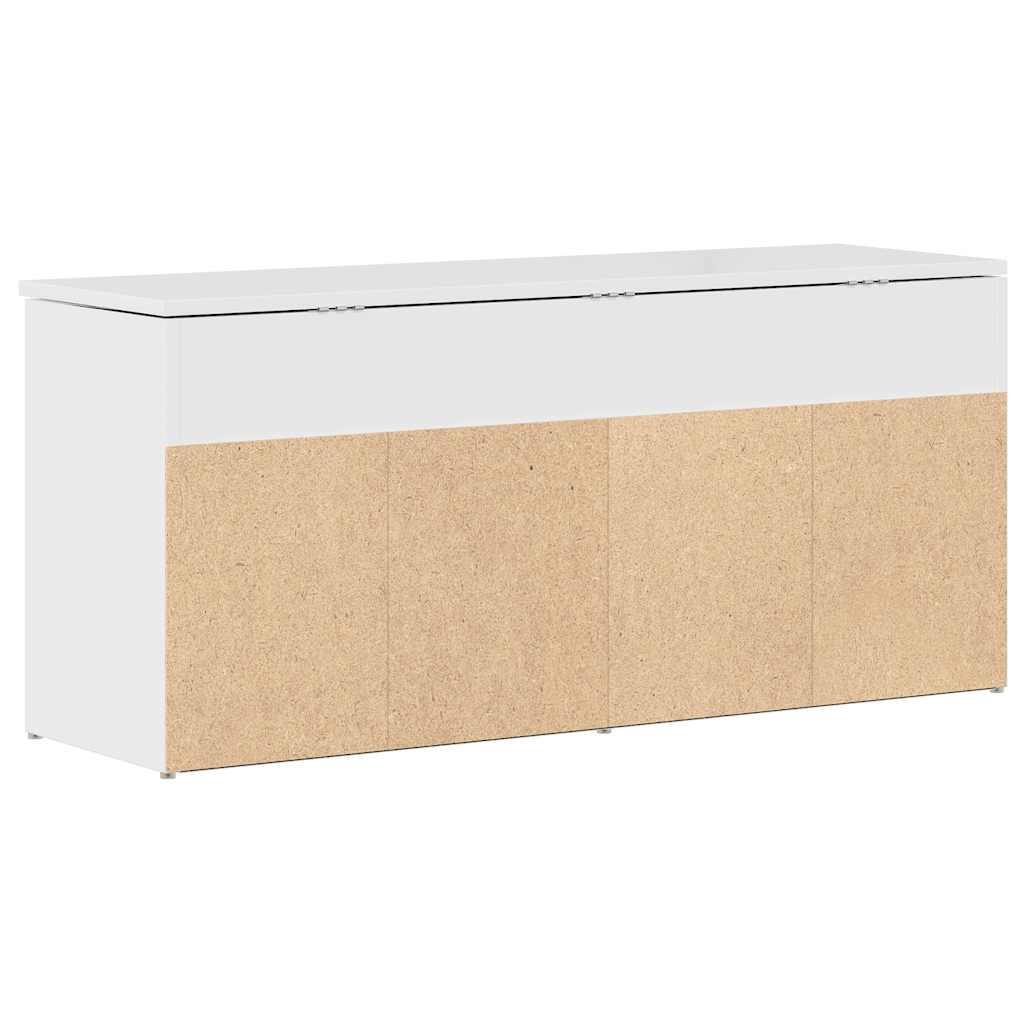 Banco sapateira 102x30,5x45 cm branco brilhante