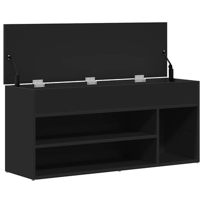 Banco sapateira 102x30,5x45 cm derivados de madeira preto
