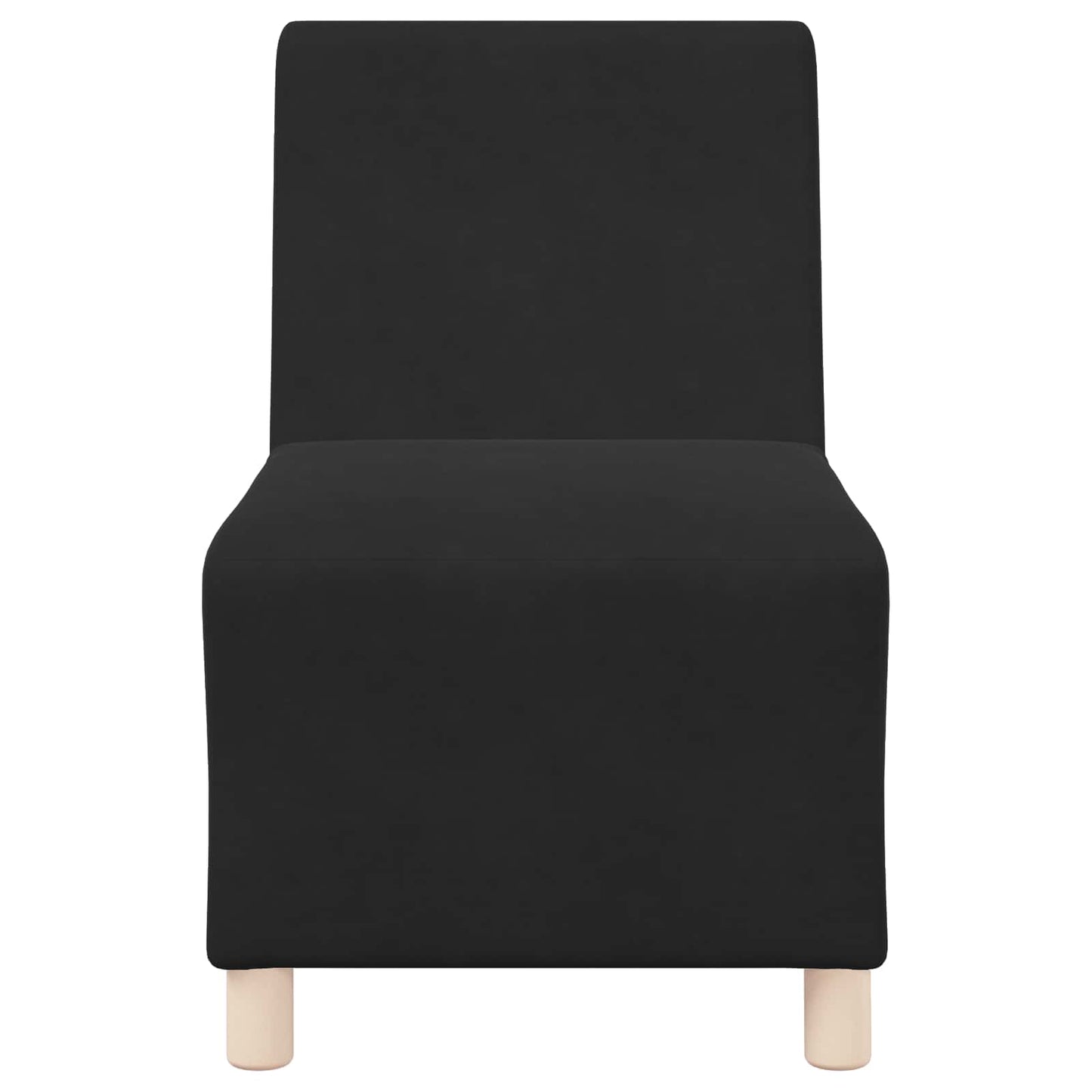 | Unidade de Sofá Modular Sem Braços | Preto 55 x 74 x 82 cm Veludo