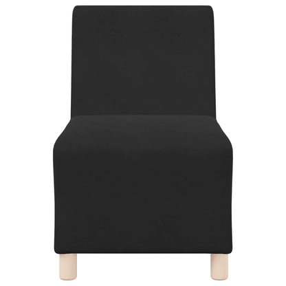| Unidade de Sofá Modular Sem Braços | Preto 55 x 74 x 82 cm Veludo