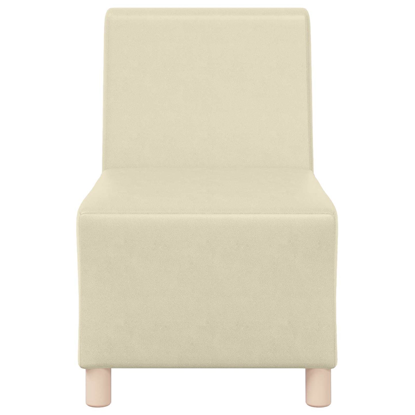 | Unidade de Sofá Modular Sem Braços | Creme 55 x 74 x 82 cm