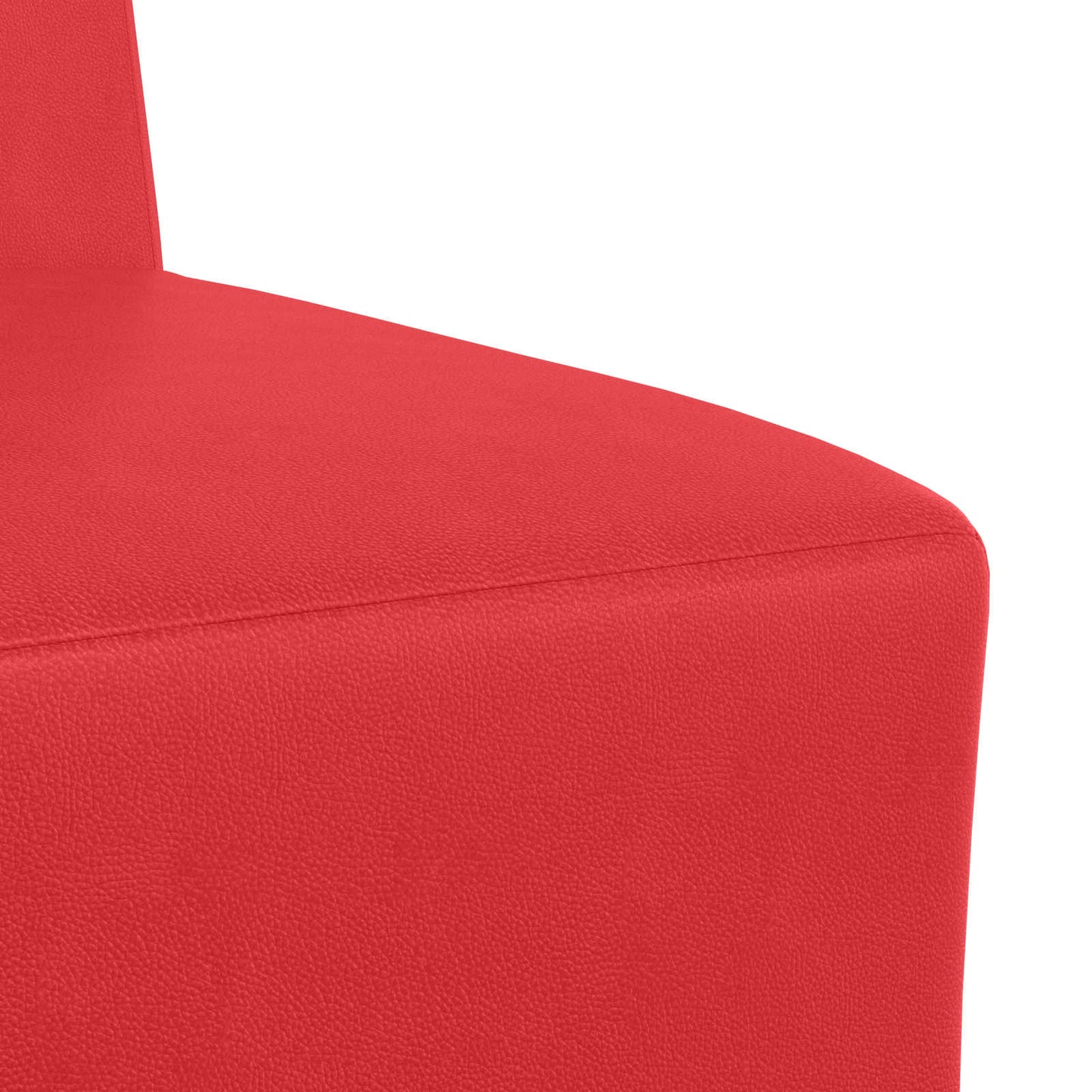 | Unidade de Sofá Modular Sem Braços | Vermelho 55 x 74 x 82 cm