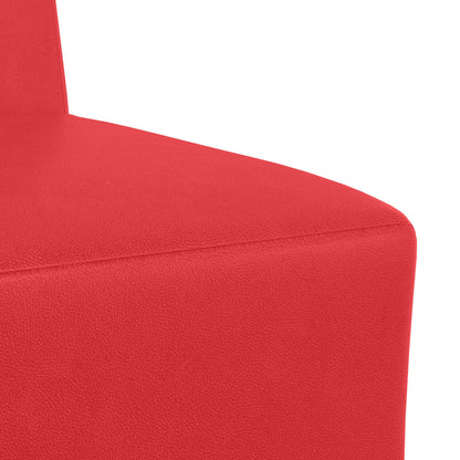| Unidade de Sofá Modular Sem Braços | Vermelho 55 x 74 x 82 cm