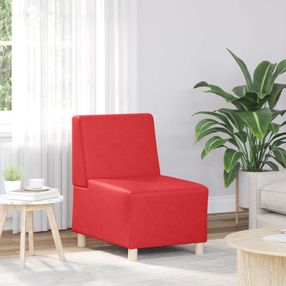 | Unidade de Sofá Modular Sem Braços | Vermelho 55 x 74 x 82 cm