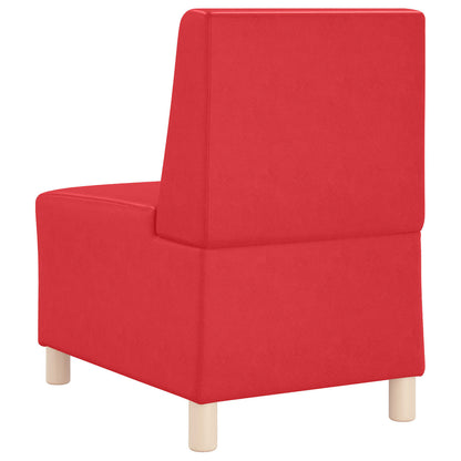 | Unidade de Sofá Modular Sem Braços | Vermelho 55 x 74 x 82 cm