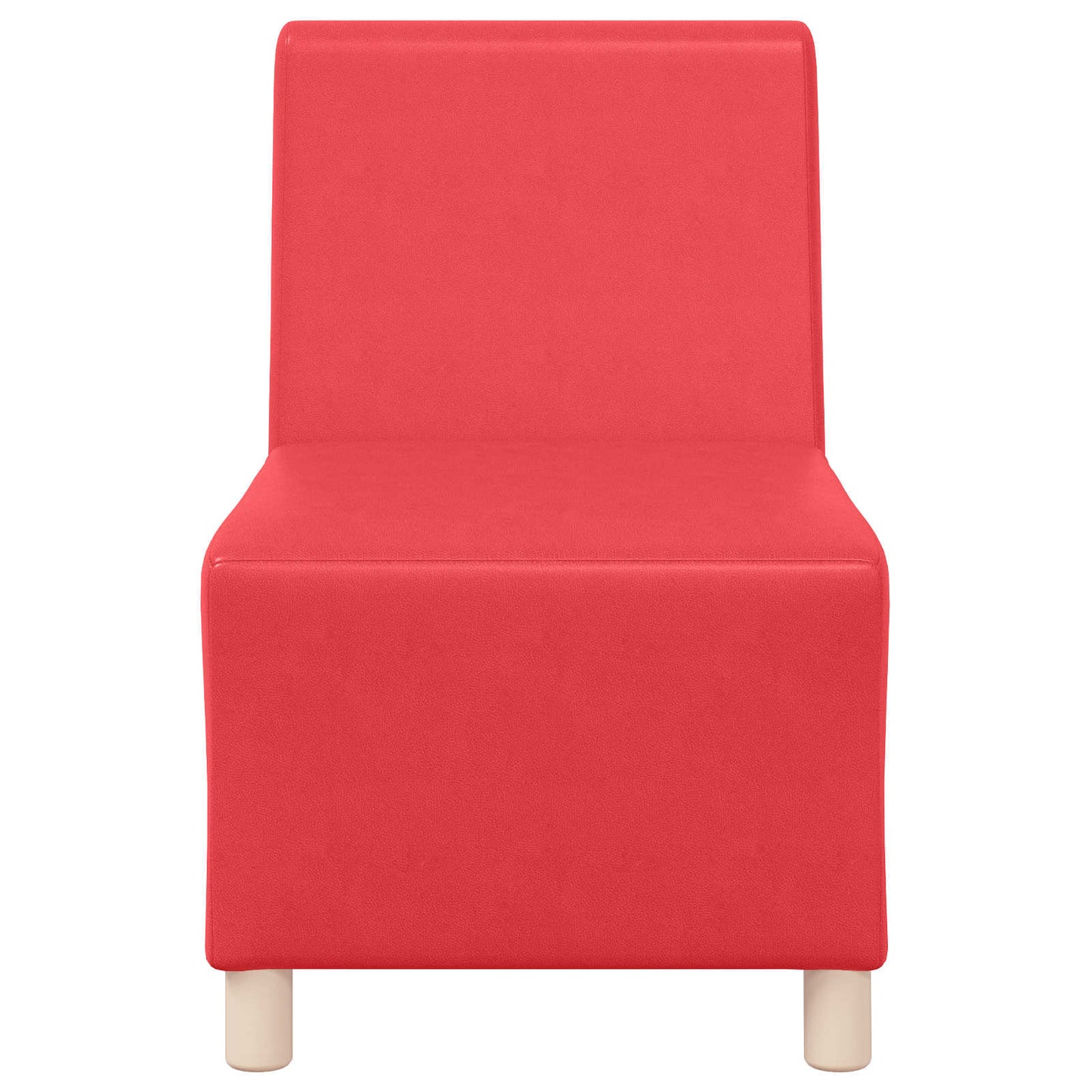 | Unidade de Sofá Modular Sem Braços | Vermelho 55 x 74 x 82 cm