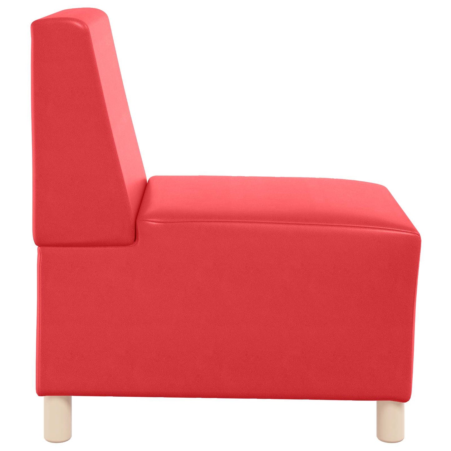 | Unidade de Sofá Modular Sem Braços | Vermelho 55 x 74 x 82 cm