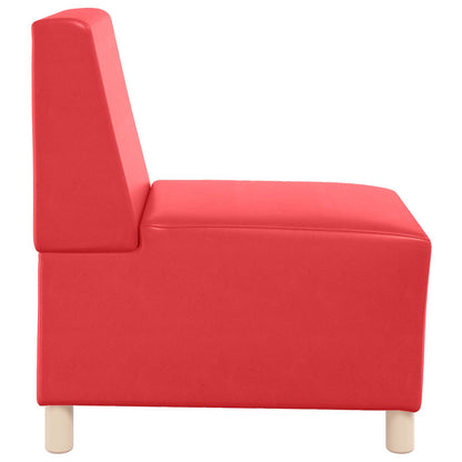 | Unidade de Sofá Modular Sem Braços | Vermelho 55 x 74 x 82 cm