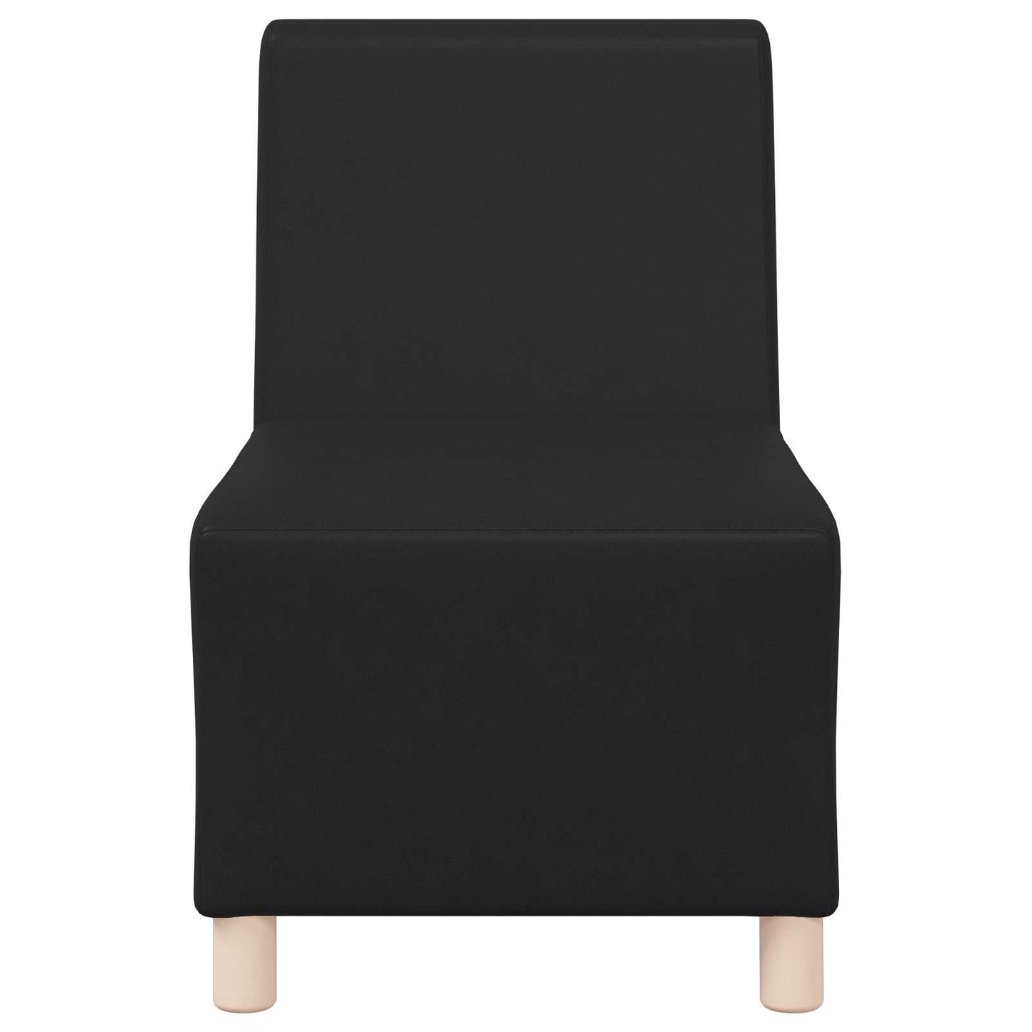 | Unidade de Sofá Modular Sem Braços | Preto 55 x 74 x 82 cm