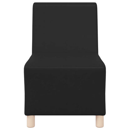 | Unidade de Sofá Modular Sem Braços | Preto 55 x 74 x 82 cm