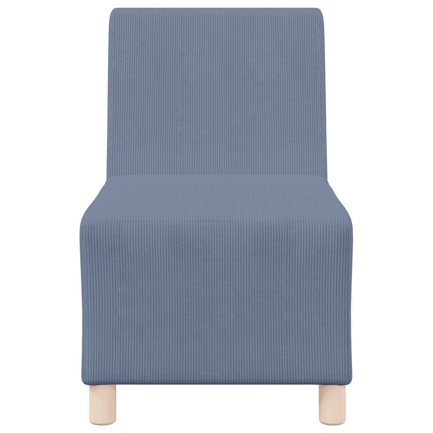 | Unidade de Sofá Modular Sem Braços | Azul 55 x 74 x 82 cm