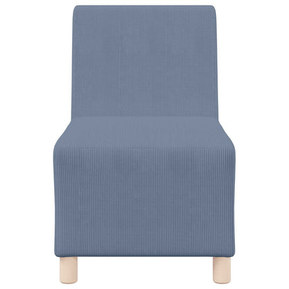 | Unidade de Sofá Modular Sem Braços | Azul 55 x 74 x 82 cm