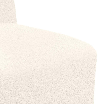 Poltrona sem braços tecido encaracolado tipo lã creme