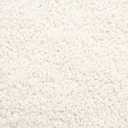 Poltrona sem braços tecido encaracolado tipo lã creme