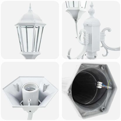 Luz de Jardim Branco 235 cm Alumínio