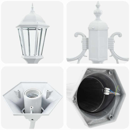 Luz de Jardim Branco 235 cm Alumínio