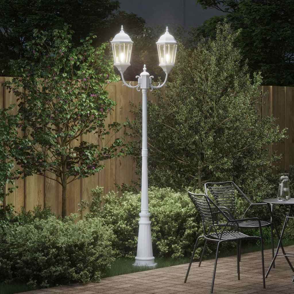 Luz de Jardim Branco 235 cm Alumínio