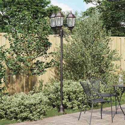 Poste de Luz de Jardim Bronze Alumínio, Vidro