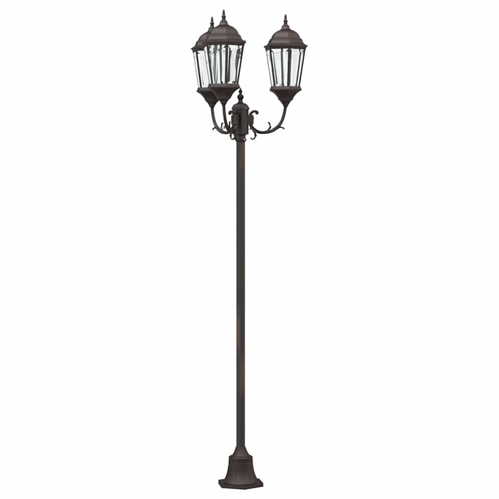 Poste de Luz de Jardim Bronze Alumínio, Vidro