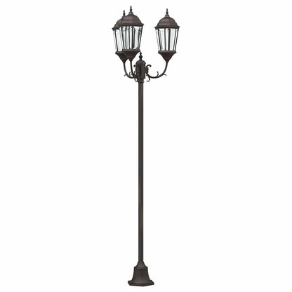 Poste de Luz de Jardim Bronze Alumínio, Vidro