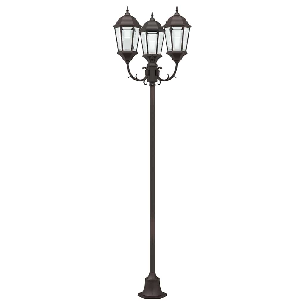 Poste de Luz de Jardim Bronze Alumínio, Vidro
