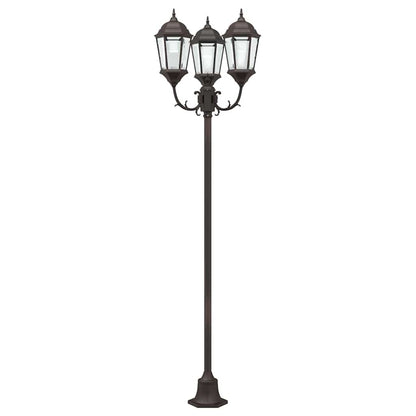 Poste de Luz de Jardim Bronze Alumínio, Vidro