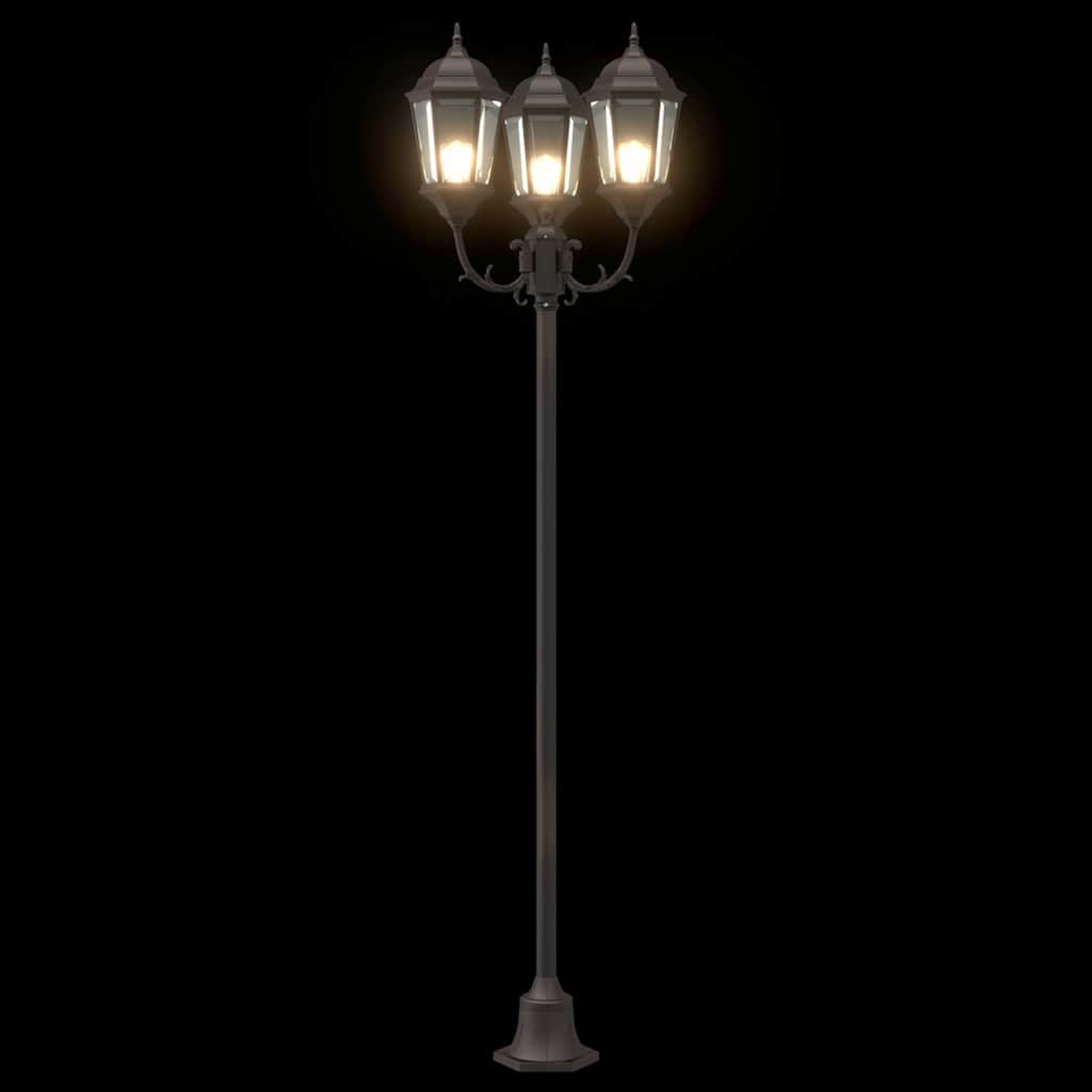 Poste de Luz de Jardim Bronze Alumínio, Vidro