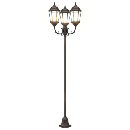 Poste de Luz de Jardim Bronze Alumínio, Vidro