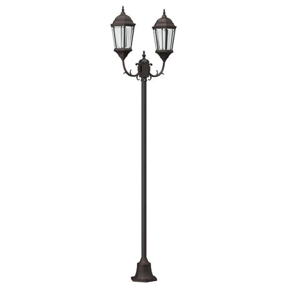 Poste de Luz de Jardim Bronze Alumínio e Vidro