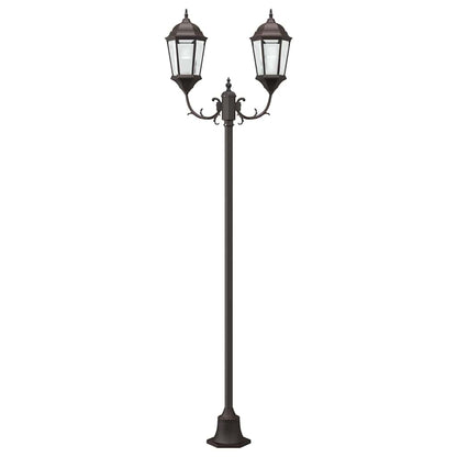 Poste de Luz de Jardim Bronze Alumínio e Vidro