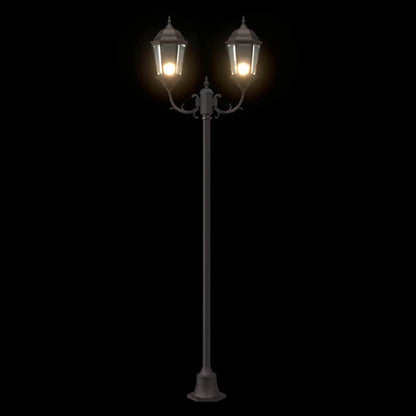 Poste de Luz de Jardim Bronze Alumínio e Vidro