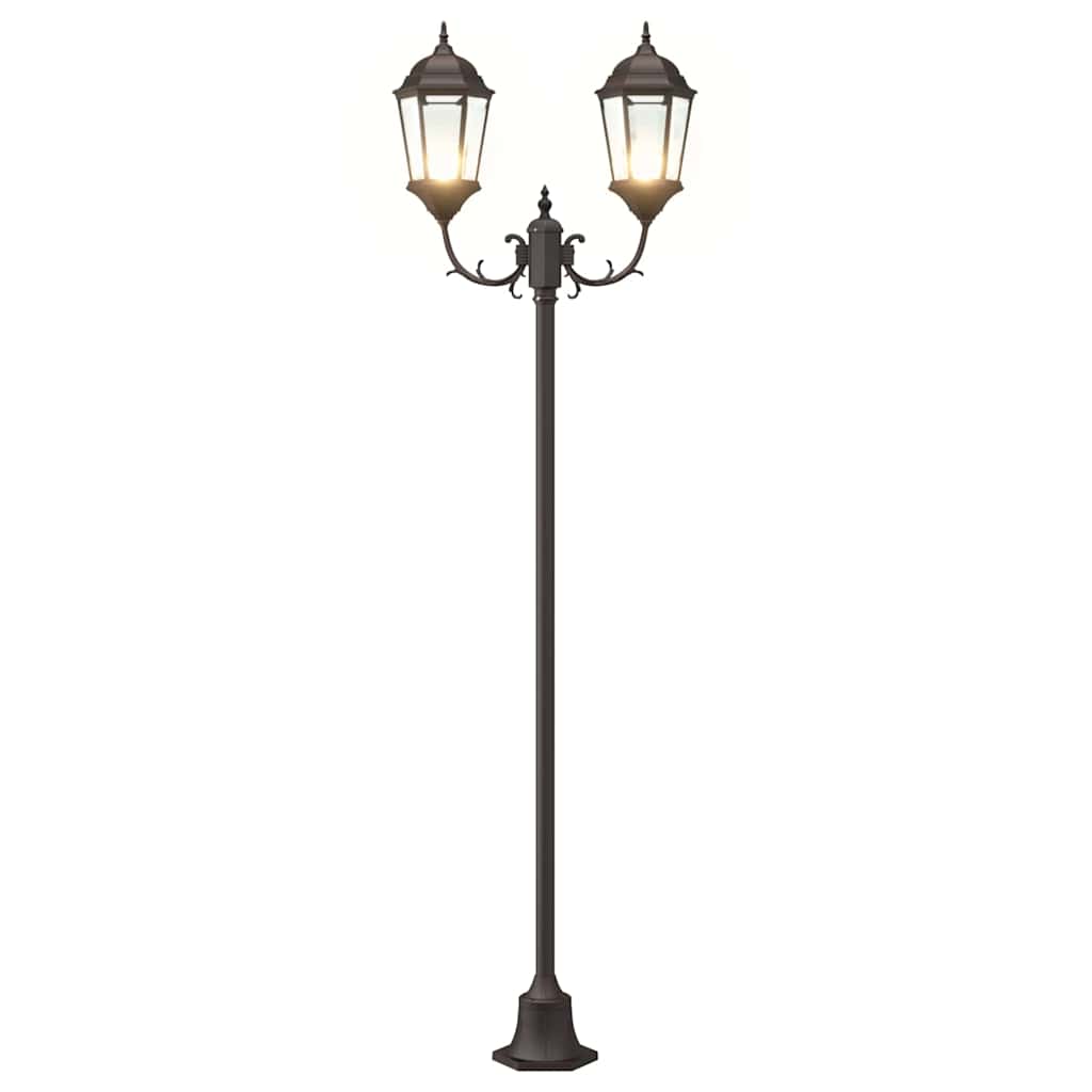 Poste de Luz de Jardim Bronze Alumínio e Vidro