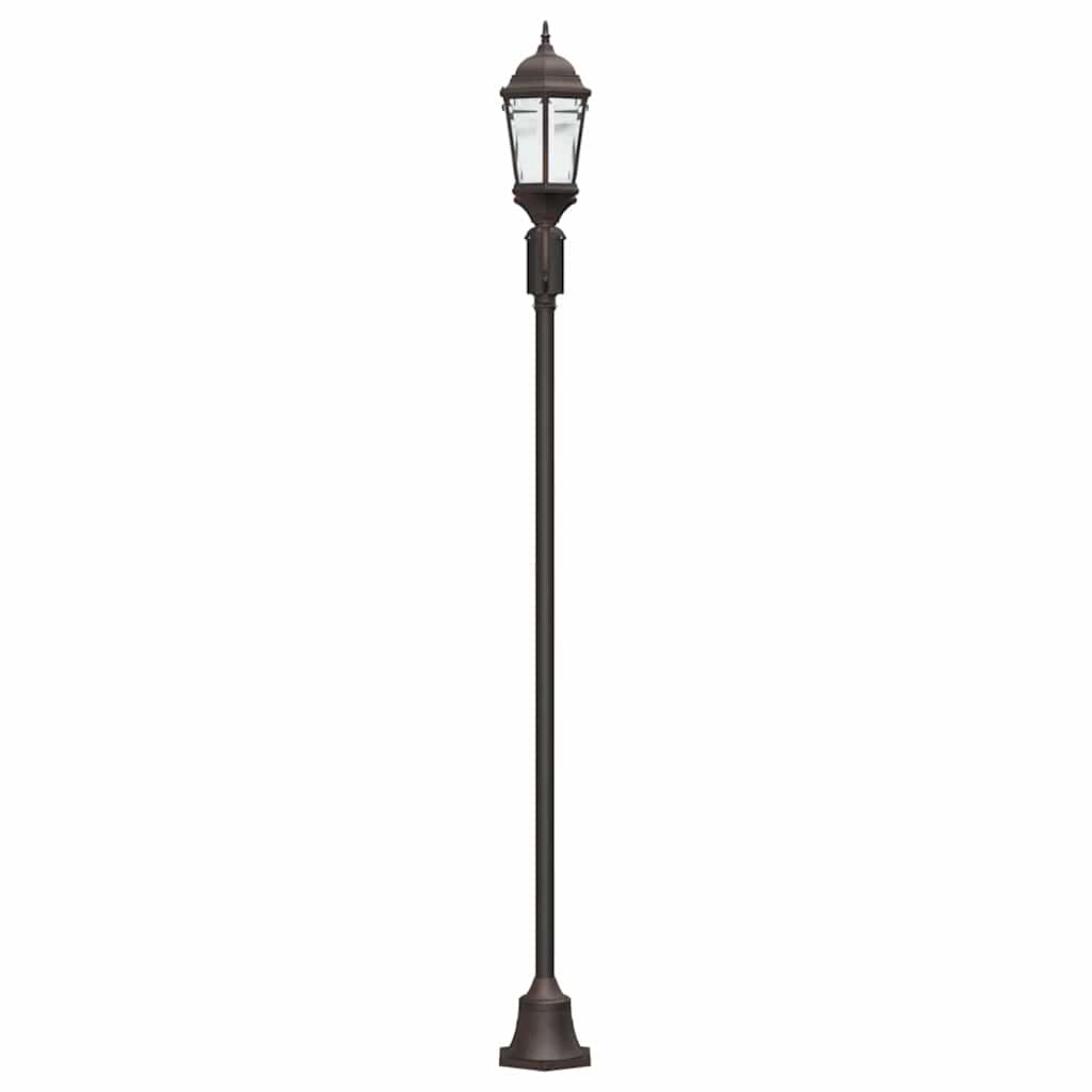Poste de Luz de Jardim Bronze Alumínio e Vidro