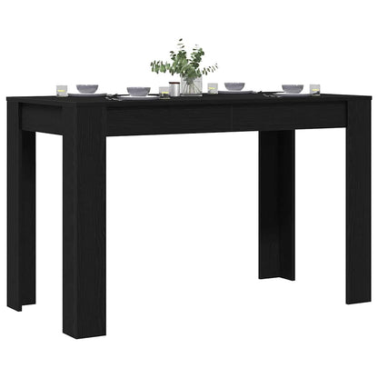 Mesa jantar 120x60x76 cm derivados de madeira carvalho preto