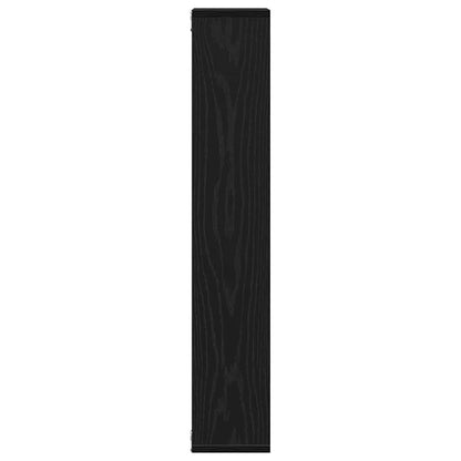 Prateleira de parede carvalho preto 36x16x90 cm madeira projetada