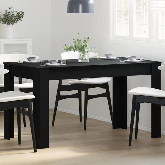 Mesa de jantar Carvalho preto 140 x 74.5 x 76 cm