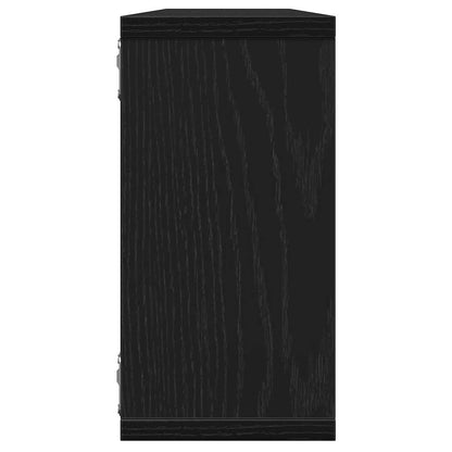 Prateleiras cubo 2 pcs derivados de madeira carvalho preto