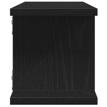 Estantes de parede 2 pcs deriv. madeira carvalho preto