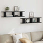 Estantes de parede 2 pcs 90x18x20 cm carvalho preto