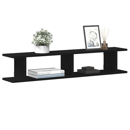 Estantes de parede 2 pcs 105x18x20 cm carvalho preto