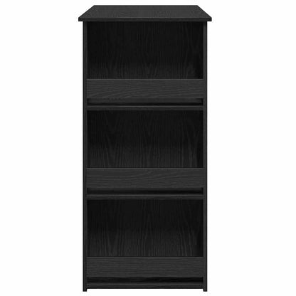 Mesa de bar com prateleira 102x50x103,5 cm carvalho preto
