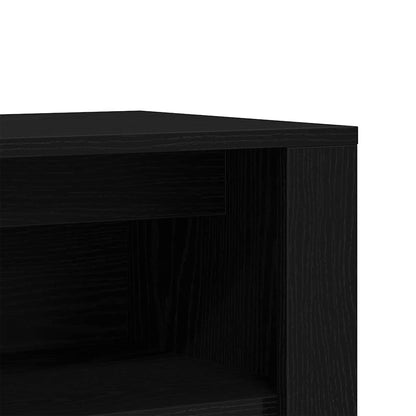 Banco para sapatos em carvalho preto 100x35x45 cm Madeira projetada