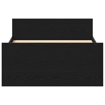 Estrutura cama s/ colchão derivados madeira carvalho preto