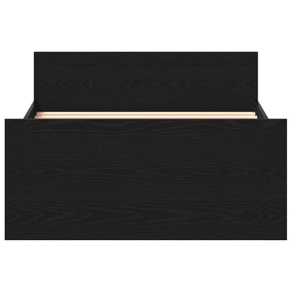 Estrutura cama s/ colchão derivados madeira carvalho preto