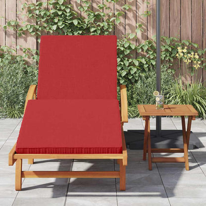 Espreguiçadeira com almofada 1-pessoa Vermelho 200 x 67 x 84cm
