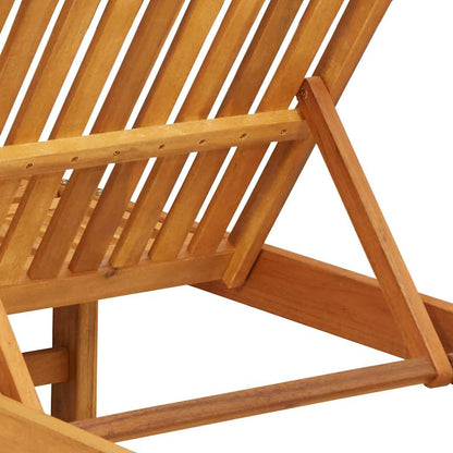 Espreguiçadeira com almofada 1-pessoa Castanho 63 x 199 x 85cm