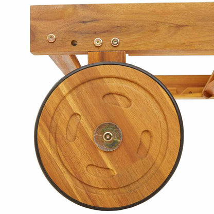 Espreguiçadeira com almofada 1-pessoa Castanho 63 x 199 x 85cm