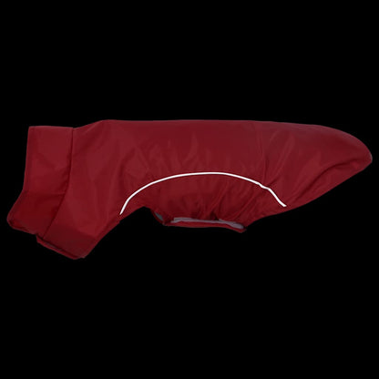 Capa de chuva para cães com tiras reflectoras vermelho XXS